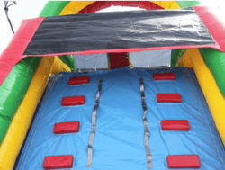 15ftH obstacle course green rental grand rapids mi201 176746137 1 31'L - 15'H Obstacle Course Dual Lane Slide (Green) End Piece