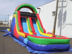 15ftH obstacle course green rentals grand rapids michigan 17674612 1 25'L - 12'H Obstacle Course Dual Lane Slide (Green) End Piece