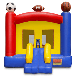 17x13 Commercial Inflatable Sports Bounce House by Cloud 9 1767377 1 Sports Bounce House with Basketball Hoop