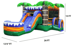 Palm Tree bounce house combo rental grand rapids mi 1767468965 Palm Tree Bounce House with Water Slide