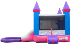 Princess double lane water slide bounce house in grand rapids 1767 1 Princess Double Slide Bounce House with Pool