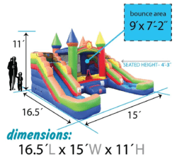 castle bounce house with 2 water slides rental grand rapids mi 176 1 Castle Bounce House with 2 Water Slides