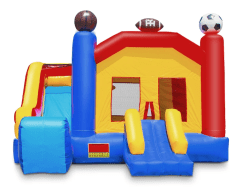 sports bounce house with slide 1767377567 Sports Bounce House with Slide Basketball Hoop