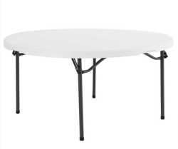60 Round Table - White